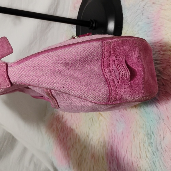 HOLD! RARE! Coach Herringbone Wool Y2K Vintage Shoulder Bag - Picture 5 of 16